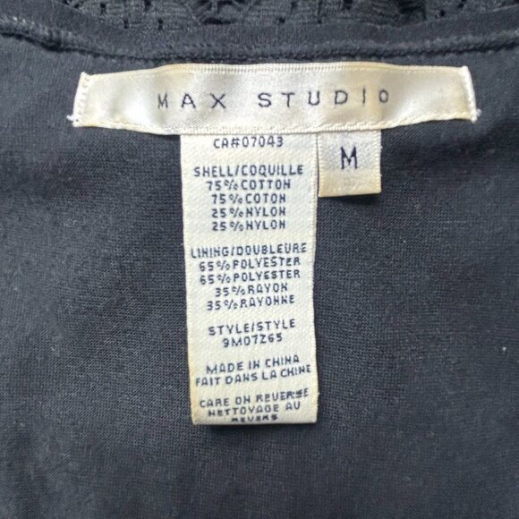 Max Studio Romantic Lace Black Midi Dress – Medium - Picture 7 of 8